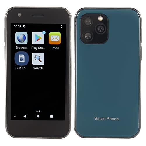 XS12 4G Smartphone Entsperrt, Kleinstes XS 12 4G Android-Handy, Super Kleiner 3 HD-Touchscreen Entsperrt, Ideal für Kinder, Studenten, Geschenke, 4 GB RAM 32 GB ROM (Meerblau) von Dpofirs