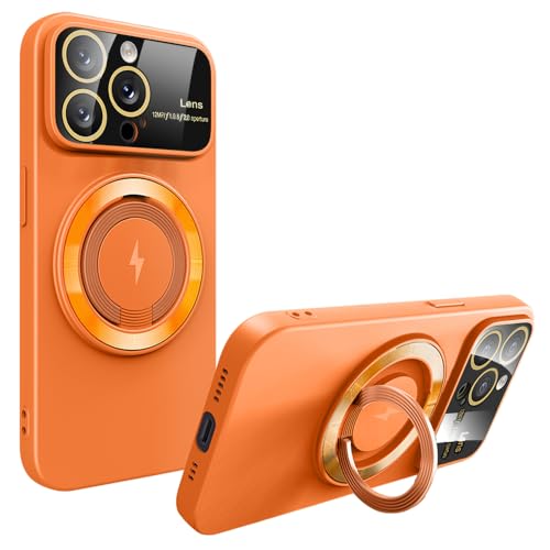 Dqtaoply Hülle für iPhone 12 Pro Handyhülle mit Ständer, Kameraschutz Silikon TPU Stoßfeste Kratzfeste Schutzhülle für iPhone 12 Pro (Orange) von Dqtaoply