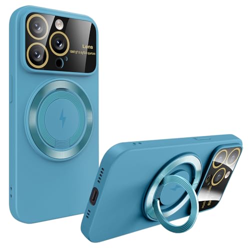 Dqtaoply Hülle für iPhone 13 Pro Handyhülle mit Ständer, Kameraschutz Silikon TPU Stoßfeste Kratzfeste Schutzhülle für iPhone 13 Pro (Hellblau) von Dqtaoply