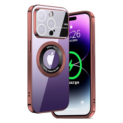 Dqtaoply Transparent Hülle für iPhone 14 Pro Max Handyhülle, Ultra Dünne TPU Silikon Kratzresistente Case mit Kameraschutz Schutzhülle Kompatibel mit iPhone 14 Pro Max (Rot) von Dqtaoply