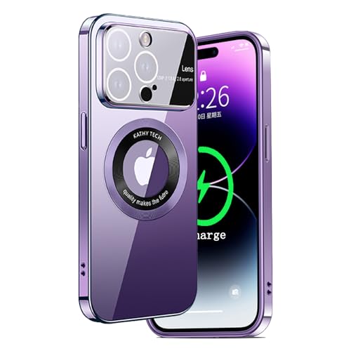 Dqtaoply Transparent Hülle für iPhone 15 Pro Handyhülle, Ultra Dünne TPU Silikon Kratzresistente Case mit Kameraschutz Schutzhülle Kompatibel mit iPhone 15 Pro (Lila) von Dqtaoply