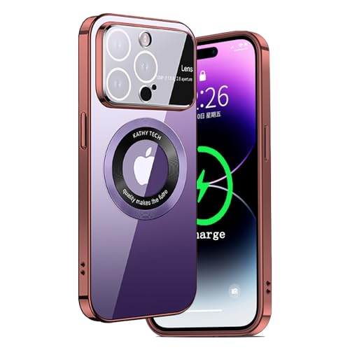 Dqtaoply Transparent Hülle für iPhone 15 Pro Max Handyhülle, Ultra Dünne TPU Silikon Kratzresistente Case mit Kameraschutz Schutzhülle Kompatibel mit iPhone 15 Pro Max (Rot) von Dqtaoply