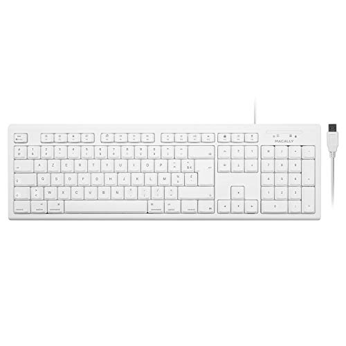 Macally QKEY-FR, erweiterte USB-A 105-Tasten-Tastatur mit Ziffernblock für Mac, französisches AZERTY-Layout von Dr. Bott