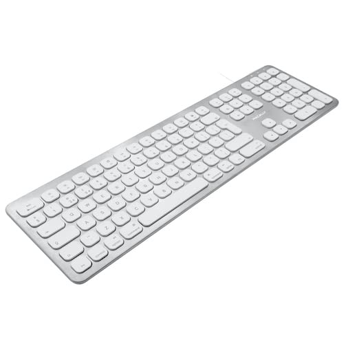 Macally WKEYHUBMB-UK, erweiterte Mac-Tastatur mit Ziffernblock, 2 USB Ports und englischem QWERTY Layout, USB-A, Alu-Design von Dr. Bott