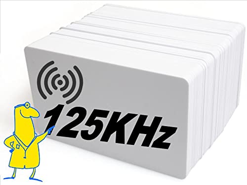 50 weiße Inkjet PVC Karten mit RFID Chip 125KHZ für unsere Ausweiskartendruckerei - beidseitig bedruckbar! von Dr. Inkjet