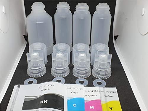 Dr. Inkjet Nachfüllflaschenset für EcoTankdrucker - Leerflaschen - Serie 102/104 / 105/106 und baugleiche von Dr. Inkjet