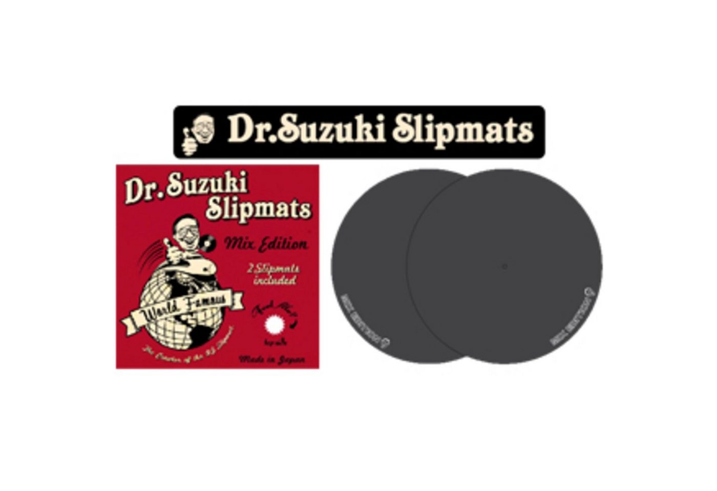 Dr. Suzuki Plattenspieler-Schutzhülle, 12 Mix Edition Slipmats black (paar) - Slipmat für Plattenspieler" von Dr. Suzuki