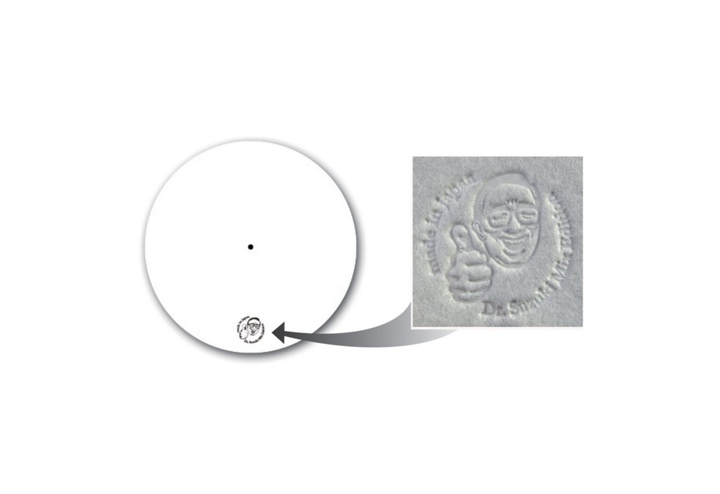 Dr. Suzuki Plattenspieler-Schutzhülle, 12" Mix Edition Slipmats white (paar) - Slipmat für Plattenspieler von Dr. Suzuki