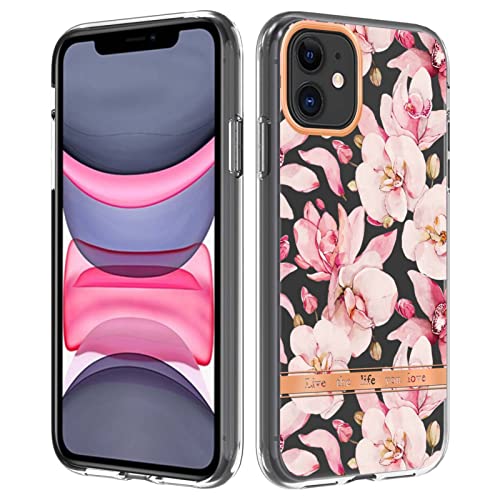 Draamvol Hülle für Samsung A52/A52S Hülle Stoßfest Blumenmuster Silikon TPU Bumper Ultra Dünn Slim Fit Anti-Scratch Back Cover für Samsung Galaxy A52/A52S Handyhülle Schutzhülle,Rosa von Draamvol