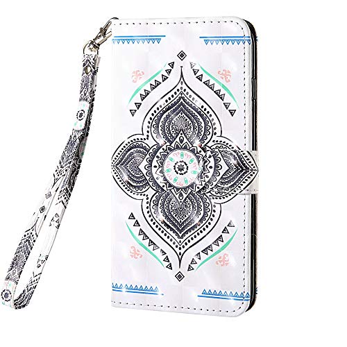 Draamvol Hülle für Samsung S21 Ultra Handyhülle Tasche Etui Klappbares Magnetverschluss Flip Case Lederhülle Handytasche Samsung Galaxy S21 Ultra Hülle Leder Brieftasche,Mandala von Draamvol