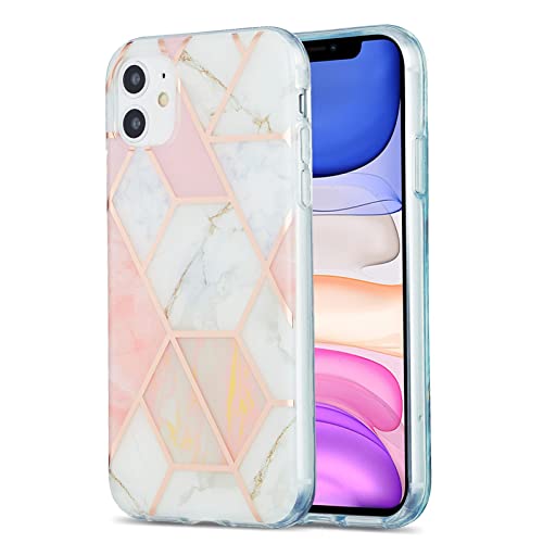 Draamvol Kompatibel mit iPhone 11 Hülle Marmor Case Silikon TPU Bumper Ultra Thin Slim Fit Anti-Scratch Back Cover für iPhone 11 Handyhülle, Rosa von Draamvol