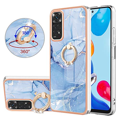 Draamvol Redmi Note 11 4G Hülle mit Ringhalter Silikon Redmi Note 11S Case TPU Stoßstange Ultradünner Kratzfester Slim Fit Anti Kratz Rückseite Hülle für Redmi Note 11S/ Note 11 4G Handyhülle, Blau Draamvol Redmi Note 11 4G Hülle mit Ringhalter Silikon Redmi Note 11S Case TPU Stoßstange Ultradünner Kratzfester Slim Fit Anti Kratz Rückseite Hülle für Redmi Note 11S/ Note 11 4G Handyhülle, Blau von Draamvol