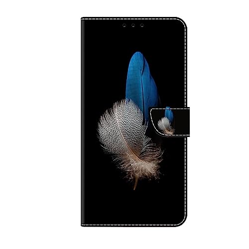 Draamvol Samsung A50 Hülle für Galaxy A50 Hülle Flipcase Leder Klapphülle Brieftasche Schutzhülle Kartenfächer Holster HandyHülle für Samsung Galaxy A50, Feder von Draamvol