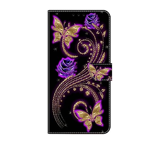 Draamvol Samsung S22 Hülle für Galaxy S22 Hülle Flipcase Leder Klapphülle Brieftasche Schutzhülle Kartenfächer Holster HandyHülle für Samsung Galaxy S22, Lila Schmetterling Draamvol Samsung S22 Hülle für Galaxy S22 Hülle Flipcase Leder Klapphülle Brieftasche Schutzhülle Kartenfächer Holster HandyHülle für Samsung Galaxy S22, Lila Schmetterling von Draamvol