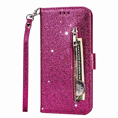 Draamvol für Samsung A04S Hülle Stoßfest Samsung A13 4G Hülle Bling Reißverschluss Flip Leder Brieftasche Kartenfach Holster Cover Schutzhülle für Samsung Galaxy A13/ Galaxy A04S Handyhülle, Rosenrot Draamvol für Samsung A04S Hülle Stoßfest Samsung A13 4G Hülle Bling Reißverschluss Flip Leder Brieftasche Kartenfach Holster Cover Schutzhülle für Samsung Galaxy A13/ Galaxy A04S Handyhülle, Rosenrot von Draamvol