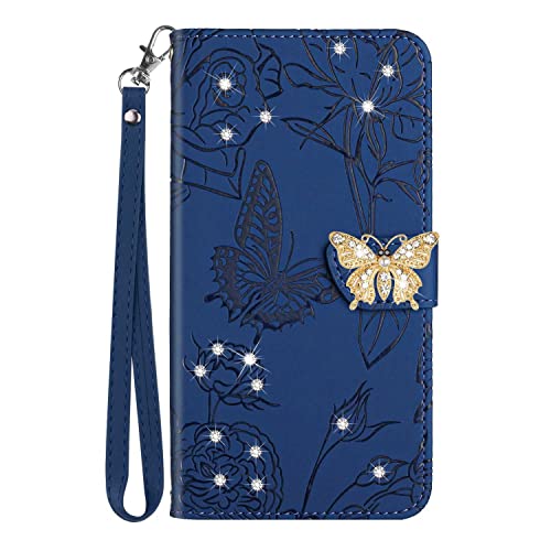 Draamvol für iPhone 12 Mini Hülle Glitzern Leder Stoßfest Flipcase Brieftasche Klapphülle Stand Kartenfächer Stoßfänger Schutzhülle für iPhone 12 Mini Handyhülle, Blau Draamvol für iPhone 12 Mini Hülle Glitzern Leder Stoßfest Flipcase Brieftasche Klapphülle Stand Kartenfächer Stoßfänger Schutzhülle für iPhone 12 Mini Handyhülle, Blau von Draamvol