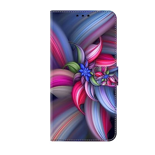 Draamvol iPhone 6S Hülle für iPhone 6 Hülle Flipcase Leder Klapphülle Brieftasche Schutzhülle Kartenfächer Holster Handyhülle für iPhone 6S/ 6, Schillernde Blumen von Draamvol