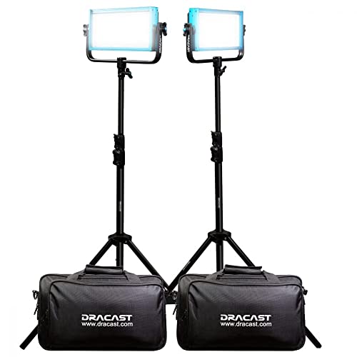 Dracast Pro Series LED500 - Tageslicht 2er Licht-Set mit Panel Leuchten, Lichtstativen | 5600K LED Foto Video| Stufenlose regelung 0-100% | CRI TLCI 96+ | Studioleuchte | V-Mount Akkuplatte | 5500 lux Dracast Pro Series LED500 - Tageslicht 2er Licht-Set mit Panel Leuchten, Lichtstativen | 5600K LED Foto Video| Stufenlose regelung 0-100% | CRI TLCI 96+ | Studioleuchte | V-Mount Akkuplatte | 5500 lux von Dracast