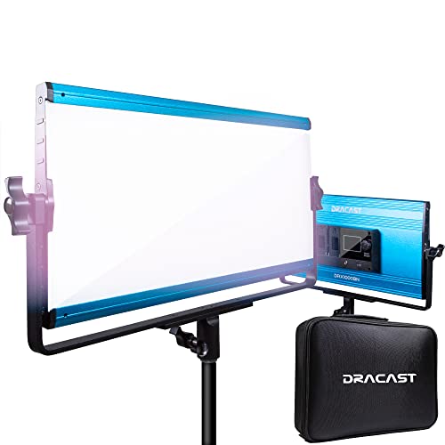 Dracast X Series LED1000 - Bi-Color 3200K - 5600K LED Panel Videoleuchte | App Steuerung | Dimmbar 0-100% | CRI & TLCI 96+ | Dual NP-F Akku | inkl. Tasche | Fotostudio | Video Beleuchtung von Dracast