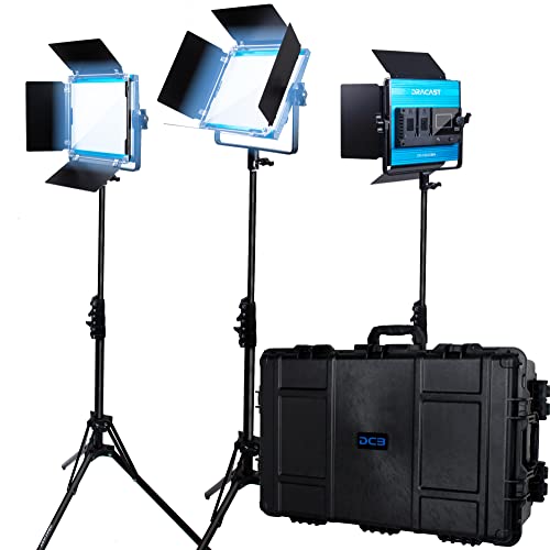 Dracast X Series LED500 Tageslicht 3er Licht-Set mit Schutzkoffer, Panel Leuchten, Lichtstativen, Barndoors | App Steuerung | 5600K LED Foto Video| Stufenlose regelung 0-100% | CRI TLCI 96+ Dracast X Series LED500 Tageslicht 3er Licht-Set mit Schutzkoffer, Panel Leuchten, Lichtstativen, Barndoors | App Steuerung | 5600K LED Foto Video| Stufenlose regelung 0-100% | CRI TLCI 96+ von Dracast