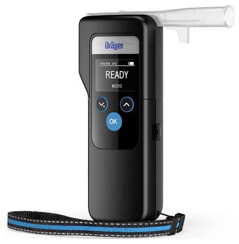 Dräger Alcotest 6000 Alkoholtester Schwarz 0.00 bis 5.00 ‰ Alarm, inkl. Display von Dräger