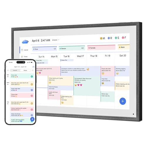 Dragon Touch 15" Digitaler Kalender Haushaltsplaner – 1080P Full HD interaktiver Touchscreen, intelligenter Familienplaner, Hearth Display Digitaler Kalender für Wand- und Schreibtischmontage Dragon Touch 15" Digitaler Kalender Haushaltsplaner – 1080P Full HD interaktiver Touchscreen, intelligenter Familienplaner, Hearth Display Digitaler Kalender für Wand- und Schreibtischmontage von Dragon Touch