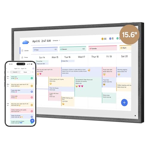 Dragon Touch 15" Digitaler Kalender Haushaltsplaner – 1080P Full HD interaktiver Touchscreen, intelligenter Familienplaner, Hearth Display Digitaler Kalender für Wand- und Schreibtischmontage Dragon Touch 15" Digitaler Kalender Haushaltsplaner – 1080P Full HD interaktiver Touchscreen, intelligenter Familienplaner, Hearth Display Digitaler Kalender für Wand- und Schreibtischmontage von Dragon Touch