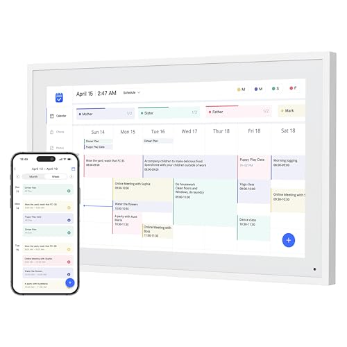 Dragon Touch 15" Digitaler Kalender Haushaltsplaner – 1080P Full HD interaktiver Touchscreen, intelligenter Familienplaner, Hearth Display Digitaler Kalender für Wand- und Schreibtischmontage Dragon Touch 15" Digitaler Kalender Haushaltsplaner – 1080P Full HD interaktiver Touchscreen, intelligenter Familienplaner, Hearth Display Digitaler Kalender für Wand- und Schreibtischmontage von Dragon Touch