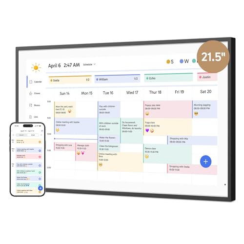 Dragon Touch 21.5" Digitaler Kalender Haushaltsplaner – 1080P Full HD interaktiver Touchscreen, intelligenter Familienplaner, Hearth Display Digitaler Kalender für Wand- und Schreibtischmontage Dragon Touch 21.5" Digitaler Kalender Haushaltsplaner – 1080P Full HD interaktiver Touchscreen, intelligenter Familienplaner, Hearth Display Digitaler Kalender für Wand- und Schreibtischmontage von Dragon Touch
