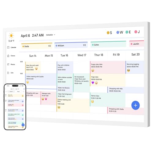 Dragon Touch 32" Digitaler Kalender Haushaltsplaner – 1080P Full HD interaktiver Touchscreen, intelligenter Familienplaner, Hearth Display Digitaler Kalender für Wand- und Schreibtischmontage von Dragon Touch