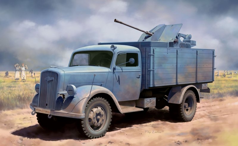 German 3t 4x2 Truck w/2cm FlaK 38 German 3t 4x2 Truck w/2cm FlaK 38 von Dragon