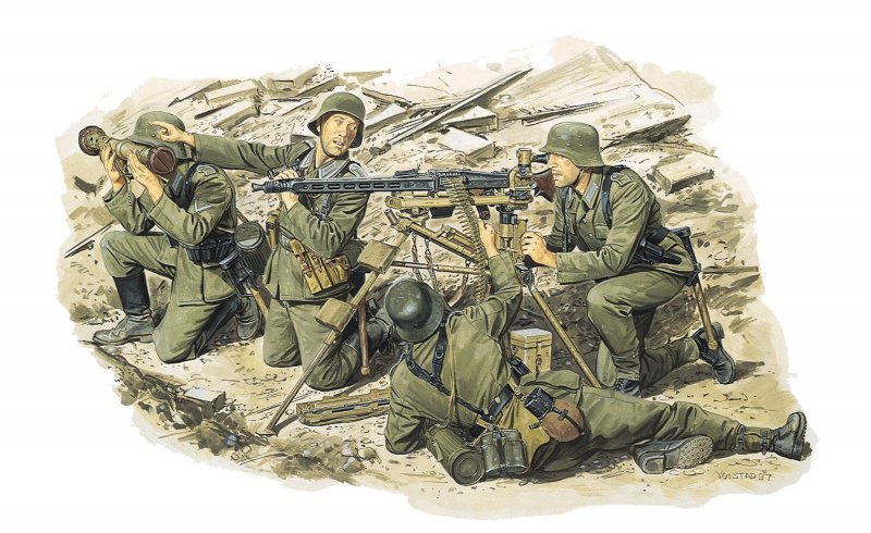 German MG42 Gun Team German MG42 Gun Team von Dragon