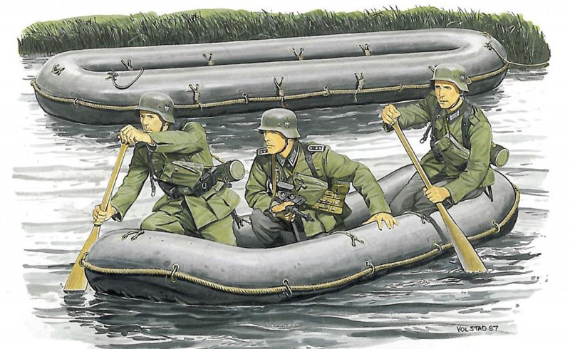 German Sturmpioniere w/Assault Raft German Sturmpioniere w/Assault Raft von Dragon