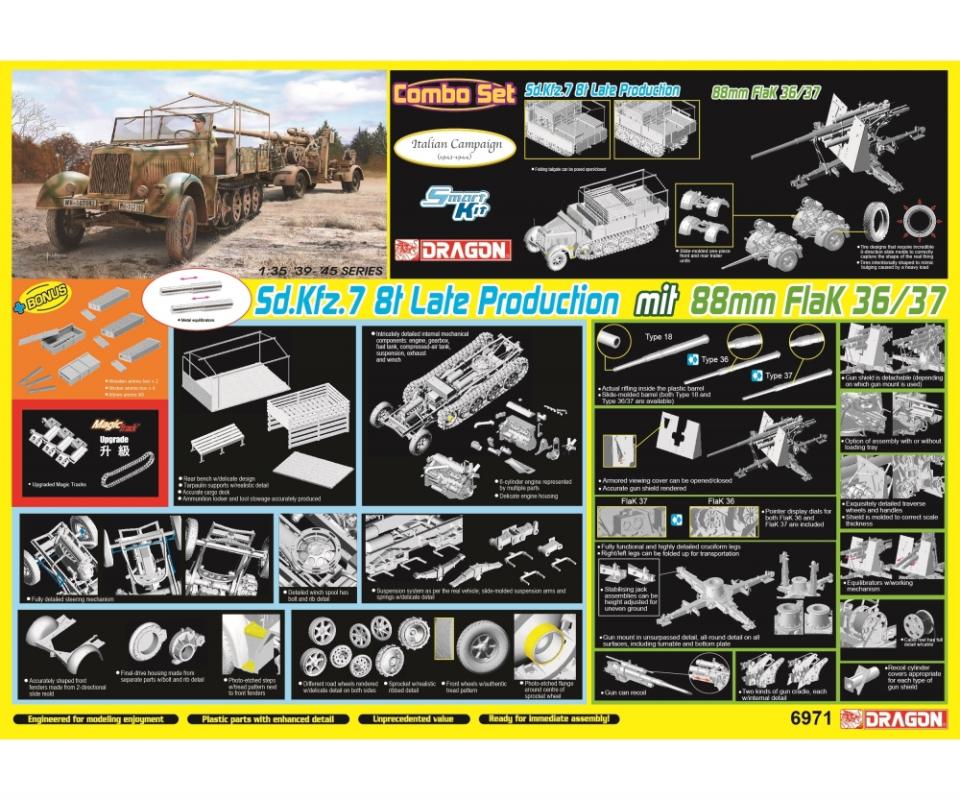 Sd.Kfz.7 8t Halftrack - Late Production - 88mm FlaK Sd.Kfz.7 8t Halftrack - Late Production - 88mm FlaK von Dragon
