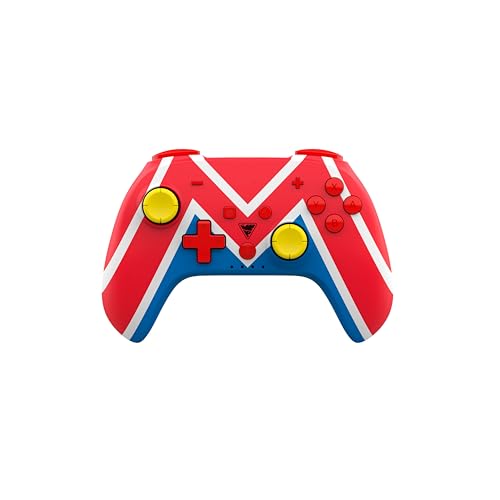 DragonShock – PopTop kompakter, kabelloser Bluetooth-Controller | Wireless Controller kompatibel mit Nintendo Switch und PC| Mario Universe1 Style von DragonShock