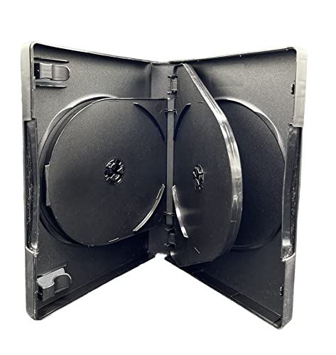 Dragon Trading CD- / DVD- / Blu-Ray-Hülle für 5 Discs mit 26 mm Rücken und Booklet-Clips für Broschüre und äußere Kunststoffhülle für Kunstwerkeinlage, Schwarz, 1 Stück von DragonTrading