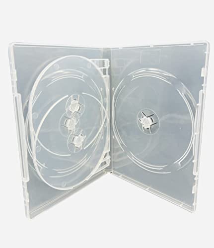10 x 4 Way DVD/CD/Blu Ray Hülle, transparent, 14 mm Rücken – Drachen Trading® Marken von DragonTrading