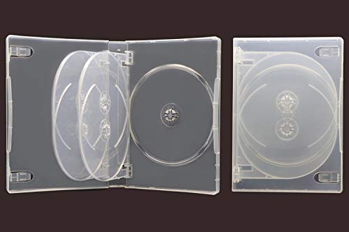 10 x 5 Disc CD DVD Blu Ray Multicase Super Clear mit 27 mm Rücken für 5 Discs von DragonTrading