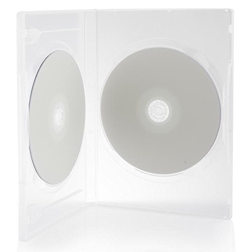 25 x zweiseitige 7 mm, transparent, schlank, DVD/CD/Blu Ray Hüllen – Marke: Dragon Trading® von DragonTrading