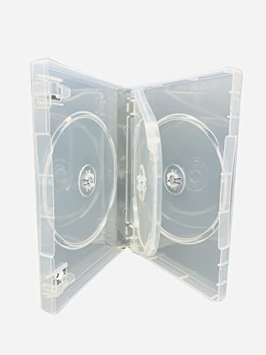 3-Wege-CD/DVD-Multicase, superklar, 27 mm Rücken, 5 Stück von DragonTrading