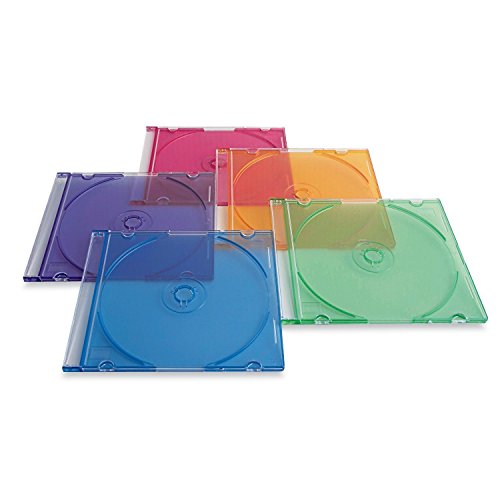 CD/DVD Slim Case, farbig sortiert, 25/Pack von Dragon Trading® von DragonTrading