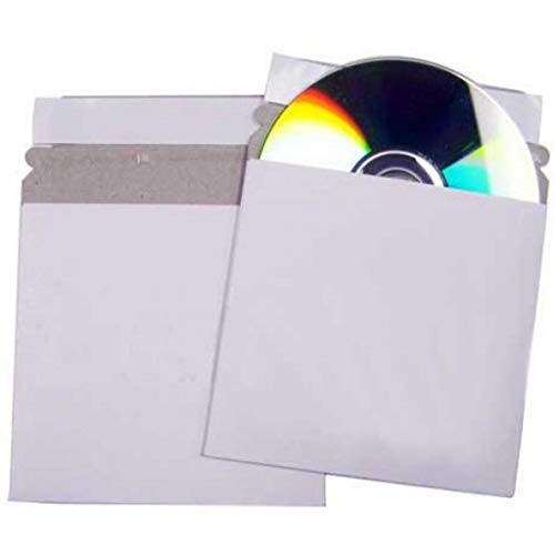 CD-Versandtaschen, selbstklebend, 50 Stück, Weiß von DragonTrading