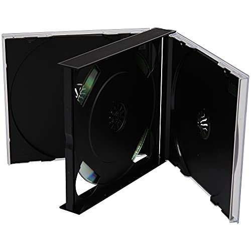 Dragon Trading® CD-/DVD-Hüllen mit 3 Fächern, 25 mm, Schwarz, 10 Stück von DragonTrading