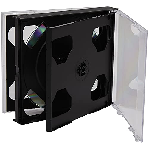 Dragon Trading CD-/DVD-Hüllen für 6 CDs, 25 mm, mit schwarzem Einsatz, 10 Stück von DragonTrading