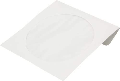 Dragon Trading CD-Hüllen mit transparentem Fenster und Klappe, Weiß, 100 Stück von DragonTrading