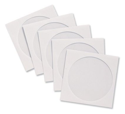 DragonTrading® Papierhüllen für CD/DVD/Blu-ray, mit Sichtfenster, Weiß, 300 Stück von DragonTrading
