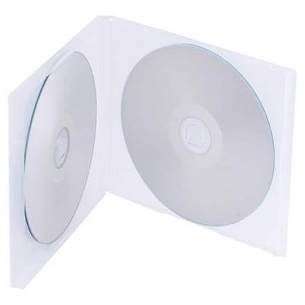 DragonTrading 1 x doppelte, transparente, flexible CD-/DVD-Hülle, bruchsicher, 10,4 mm breiter Rücken von DragonTrading