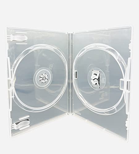 DragonTrading Ersatz-Hüllen für Amaray CDs/DVDs/Blu Ray Discs mit 14 mm Rücken, transparent, 5 Stück von DragonTrading