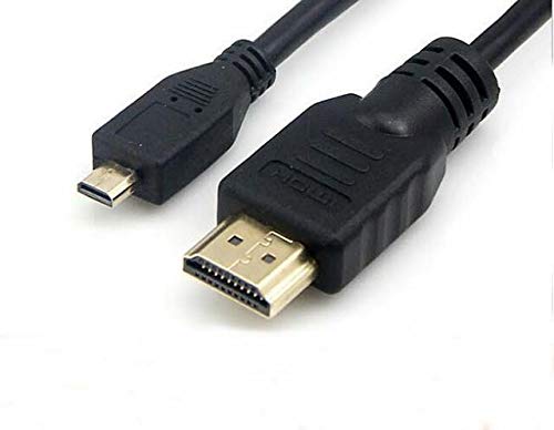 High Speed Micro HDMI (Typ D) auf HDMI (Typ A) – Anschlusskabel für Anschluss Nikon Coolpix P600 Kamera an TV, HDTV, LCD, Plasma, Monitor mit HDMI Port –Unterstützt 3D, 4 K, 1440p, 1080p von DragonTrading