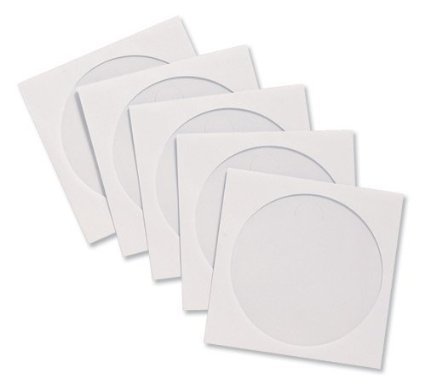 Papier-Schutzhüllen mit Sichtfenster von DragonTrading®, für CD/DVD/BluRay, Farbe: reinweiß, 25 Stück von DragonTrading